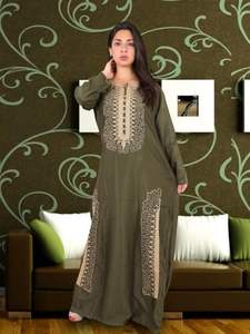 ดูไบ Jalabiya การออกแบบล่าสุดฝ้ายปัก Jalabiya สำหรับผู้หญิงเสื้อผ้าอิสลาม Jilbab 2022 - Product Image 3