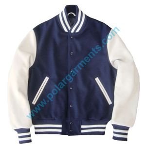 OEM Wholesale Blank Basic <b>Varsity</b> <b>Jacket</b> Trendy <b>Plain</b> <b>Varsity</b> <b>Jacket</b> Premium Quality No Embroidery Bulk Order for Schools Teams - Product Image 2
