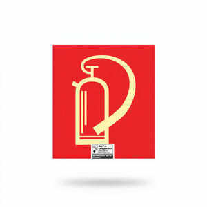 Calcomanía para extintor de incendios de pared 200x200mm # Sello de Seguridad Industrial BGV A8 # # Plástico # - Product Image 3