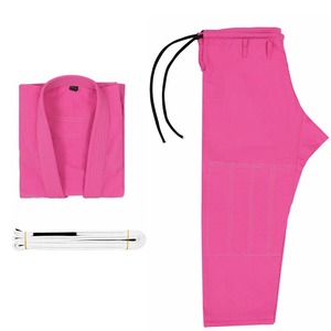 ชุดกิโมโน Jitsu BJJ GI ชายหญิงชุด Jiu-Jitsu สีเทาและสีแดงฟรีเข็มขัดสีขาว - Product Image 6