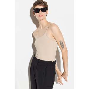 Camiseta de Manga Corta con Cuello Redondo y Tirantes Finos, 100% Algodón, para Uso Diario, Modelo 61365 - Product Image 2