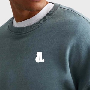 Nouveaux hommes surdimensionné 100% coton sweat lourd polaire imprimé motif goutte épaule col rond respirant sweat à capuche décontracté - Product Image 5