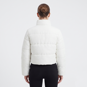 Veste d'hiver pour femme avec logo personnalisé, en duvet de canard, avec capuche, imperméable, style doudoune - Product Image 4