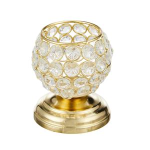 Candelabro votivo de cristal con cuentas únicas, candelabro de Color dorado, centro de mesa para boda y suministros decorativos de mesa - Product Image 1