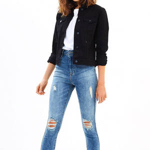 Nueva moda precio barato mujeres Denim Jean chaquetas venta directa de fábrica mejor precio hecho en Pakistán mujeres chaqueta de mezclilla 2025 - Product Image 4