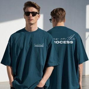 T-shirt décontracté pour homme de haute qualité 100% coton couleur unie col rond imprimé personnalisé T-shirts respirants en stock - Product Image 3
