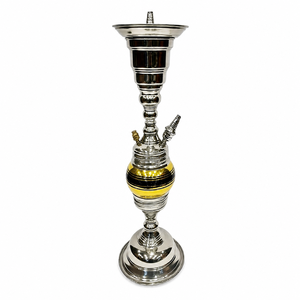Jarrón de acero inoxidable y amarillo Boury - Product Image 1