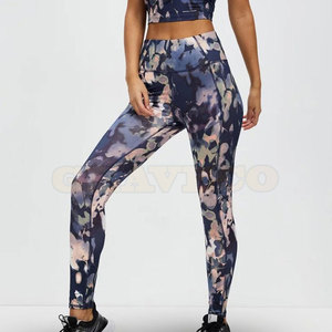 Leggings de yoga pour femmes de haute qualité à taille élastique 2025, impression personnalisée unie, séchage rapide, respirant, sans couture, faible MOQ - Product Image 4