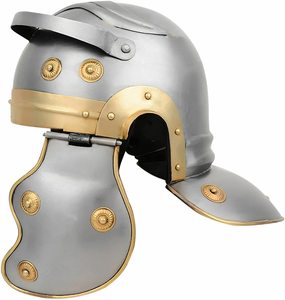 Casco romano medieval Armadura hecha a mano de acero suave de alta calidad Prefecto para recreaciones Decoración del Hogar disponible a precio mayorista - Product Image 1