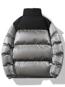 Chaqueta acolchada de burbujas de invierno de alta calidad para hombre, superventas, cuero ligero Regular con decoración de piel, calidez para exteriores - Product Image 5