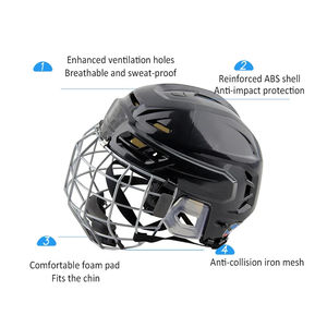 Protector Facial de Hockey Personalizado de Alta Calidad 2026 con Diseño Modular de Alambre de Acero, Color Sólido, Casco Protector de Hockey - Product Image 2