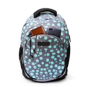 Mochila Casual con Patrón Geométrico DANZY SPORTS, Material de Poliéster, Ligera, Unisex, Mochila Escolar con Cierre de Cremallera - Product Image 6