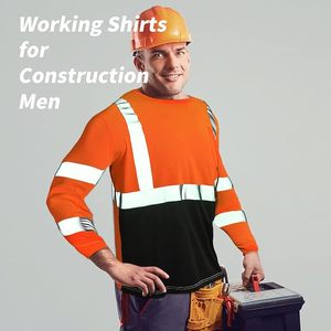 Camisa DE SEGURIDAD ANSI de manga larga de dos tonos de alta visibilidad más vendida, ropa de trabajo, camisa de seguridad reflectante de poliéster 100% Hi Vi - Product Image 2