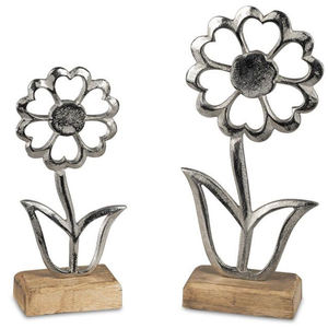 Ornement de table de fleurs en métal d'art de Pâques moderne pour la décoration de maison de salle à manger artisanat de Noël - Product Image 1