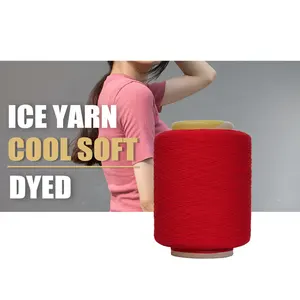 Factory Yarn Supplier Tshirt Cool 65% Viscose 35% Nylon Knitted Knitting Ice Yarn