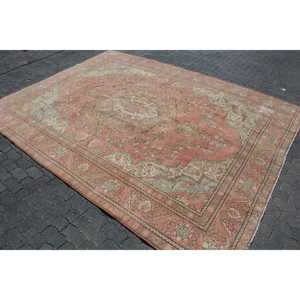 Alfombra Turca Vintage de Lana Roja, 9.4x12.4 pies (288x377 cm) - Product Image 2