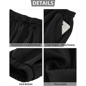 2025 nouvelles femmes taille haute polaire pantalons de survêtement pliable chaud salon pantalon Baggy Joggers avec poches - Product Image 6