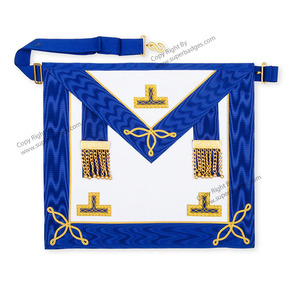 Tablier maçonnique Regalia tissu de toile de broderie de dentelle personnalisé pour les hommes - Product Image 2