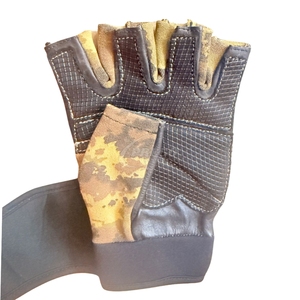 Camo Leather Gym Gloves <b>Half</b> Finger Weightlifting Gloves with Wrist Support Breathable Anti <b>Slip</b> Fitness Gloves - Product Image 4