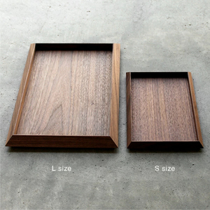 Plateau de service en bois Plateau de service de restauration rapide en bois naturel avec poignée en métal Couverts au look royal Plateau en bois décoratif - Product Image 5