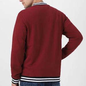 Chaqueta de béisbol con logotipo bordado personalizado de alta calidad para hombre, chaquetas de cuero pesado Varsity Letterman de manga larga de talla grande para hombre - Product Image 4