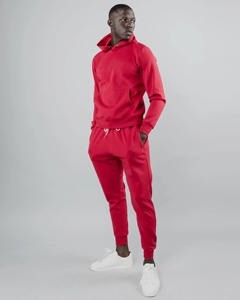 Unisex Custom Stacked Pants <b>Sweatpants</b> Hoodie Set <b>Flared</b> Tracksuit with Windbreaker for Men 100% Cotton Solid Pattern for Winter - Product Image 5