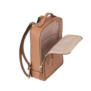 CALPAK Kaya Zaino per Laptop in Ecopelle Caramello, Stile Business Casual Elegante, Resistente e Impermeabile, in Poliestere per Viaggi - Product Image 3