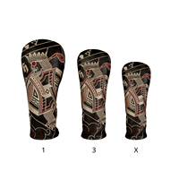 Fundas de cuero Handee para palos de golf con diseños impresos serigrafiados