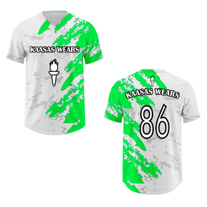 เสื้อกีฬาซอฟต์บอลคาร์ดิแกนแขนสั้นเสื้อกีฬาซอฟต์บอลเสื้อไล่ระดับสีออกแบบทีมชื่อ/หมายเลขสำหรับทุกเพศ - Product Image 3