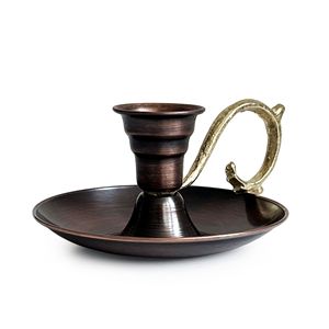 Candelero de Cobre Hecho a Mano, Decoración Navideña para el Hogar, Estilo Clásico, Acabado de Cobre Cepillado, 13.5cm X 10cm - Product Image 3