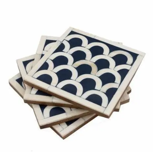 Handmade White Bone Inlay Coaster Available in Other Colors and Patterns Table Ware Coaster <b>Dinner</b> Table Coaster - Product Image 5