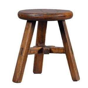 Taburete de madera maciza hecho a mano por artesanos para sala de estar, cocina, balcón, decoración tradicional para el hogar. - Product Image 2