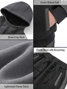 ชุดวอร์มสองชิ้นแฟชั่นสำหรับผู้ชายชุดวิ่งกางเกงระบายอากาศและพิมพ์โลโก้ตามสั่งสำหรับฤดูหนาว - Product Image 5