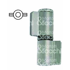 BISAGRA CERRADA DE 2 ALAS con rodamiento de acero pulido - Product Image 1