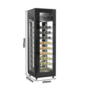 ตู้แช่ไวน์พาโนรามาเชิงพาณิชย์ - สีดำ - โซนเดียว - 400 ลิตร - สูงสุด 81 ขวด - Product Image 2