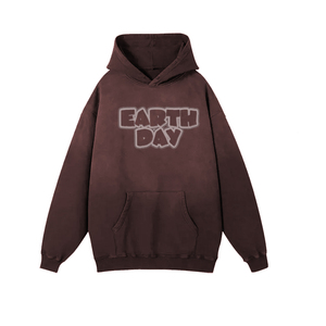 Meilleures ventes de sweat à capuche délavé à l'acide pour adultes vêtements décontractés surdimensionnés pour hommes automne hiver sweats à capuche pour hommes avec logo sérigraphié - Product Image 4