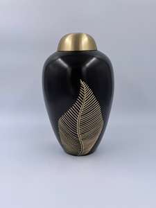 Brass Band Engraved Cremation Urns With Free <b>Velvet</b> <b>Bag</b> Indian Manufacturer - Product Image 4