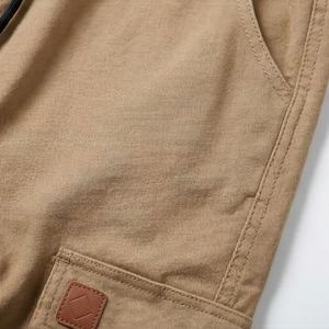 Pantalons ajustés pour hommes, décontractés, taille mi-haute, multi-poches, pantalons de détente longs, salopettes, vêtements de sport tendance, personnalisés - Product Image 5