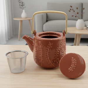 Best Sale New Design 3460038D-0.7 <b>Ceramic</b> <b>Teapot</b> Reusable For Premium Loose-Leaf Teas - Product Image 6