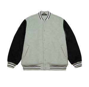 Veste universitaire en toile de laine véritable à col montant, personnalisable, respirante, grande taille pour homme - Product Image 5