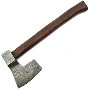Damascus rìu với tay giả mạo thép và gỗ Grip cho chiến đấu hoặc thu thập Damascus thép chiến thuật Rìu - Product Image 6