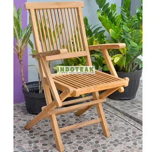 Grosir kursi lipat kayu jati-furnitur kursi taman-perabotan luar ruangan jati-pemasok kursi teras