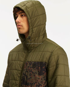 Chaqueta acolchada informal con capucha cálida de invierno para hombre, abrigo personalizable con cremallera, abrigo liso teñido con calefacción - Product Image 5