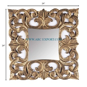 Espejo de tocador de pared moderno pulido en oro y Metal de la más alta calidad, gran oferta, proveedores directos de fábrica, espejo de pared de Metal Vintage - Product Image 5