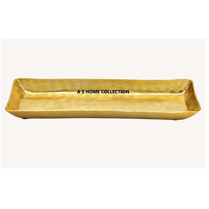 ถาดเสิร์ฟอาหารบนโต๊ะอาหารดีไซน์มาตรฐานเคลือบเงินพร้อมด้ามจับด้านข้างที่เป็นเอกลักษณ์ทันสมัย - Product Image 5