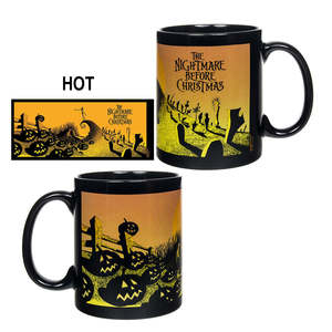 Taza Térmica de Cerámica de 15oz con Diseño de Cementerio de Pesadilla Antes de la Navidad, Apta para Microondas, con Cuchara, para Ocasiones de Halloween - Product Image 3
