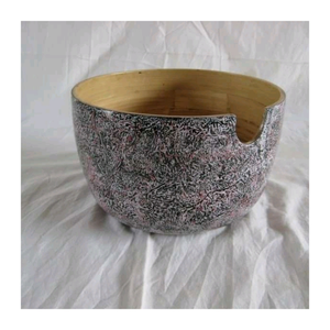 Stylish Handmade Bamboo <b>Bowl</b> Durable Natural Wood Pattern Ideal for Fruit Salad Snack <b>Serving</b> or Kitchen Tableware - Product Image 4