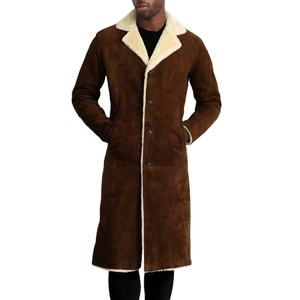 Manteau en cuir de vache de luxe pour homme, cuir régulier, qualité supérieure, col montant décontracté, capuche, respirant, automne, devant - Product Image 5