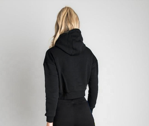 Sweat-shirt à capuche pour femmes personnalisé et pantalon de survêtement droit 2 pièces en polaire pour la saison d'hiver - Product Image 6