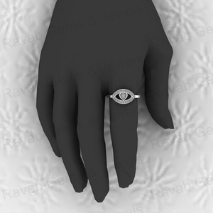 New Arrival Solid 925 Sterling Silver 4mm Heart <b>Blank</b> Setting Eye Heart <b>Ring</b> Breastmilk Keepsake Resin Customizable Jewelry - Product Image 6